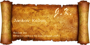 Jankov Kolos névjegykártya